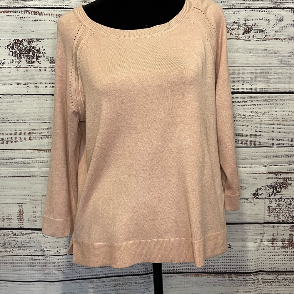 Philosophy Republic Clothing Women’s L‎ Pink Blush Sweater Pullover Top